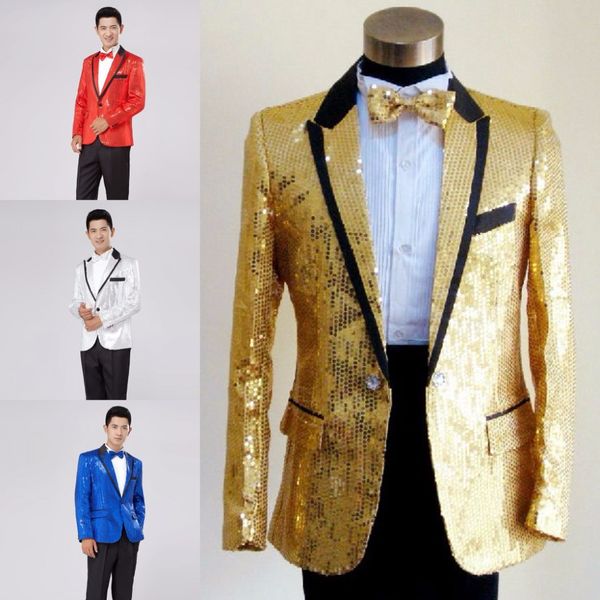 paillette male master sequins dresses stage costumes men terno suit mc host clothing singer suits & blazer show jacket outerwear, White;black
paillette male master sequins dresses stage costumes men terno suit mc host clothing singer suits & blazer show jacket outerwear, White;black