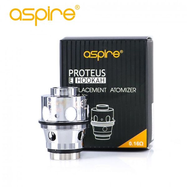 

100% Оригинал Aspire Proteus Катушки 0.16 Ом Новый Proteus Сменный Катушка Голова Для Proteus Tank e-кальян Комплект Бесплатная Доставка DHL