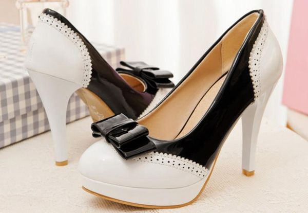 women's shoes in spring and autumn high fine heel round head waterproof table bowknot @b056, Black
women's shoes in spring and autumn high fine heel round head waterproof table bowknot @b056, Black