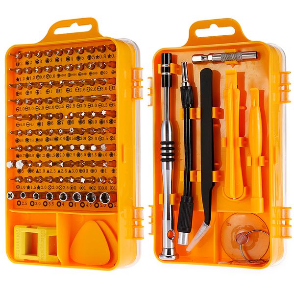 110-in-1 precision screwdriver tool set 98 different screw bits multi-function repair tool kit for clock notebook cellphone
110-in-1 precision screwdriver tool set 98 different screw bits multi-function repair tool kit for clock notebook cellphone