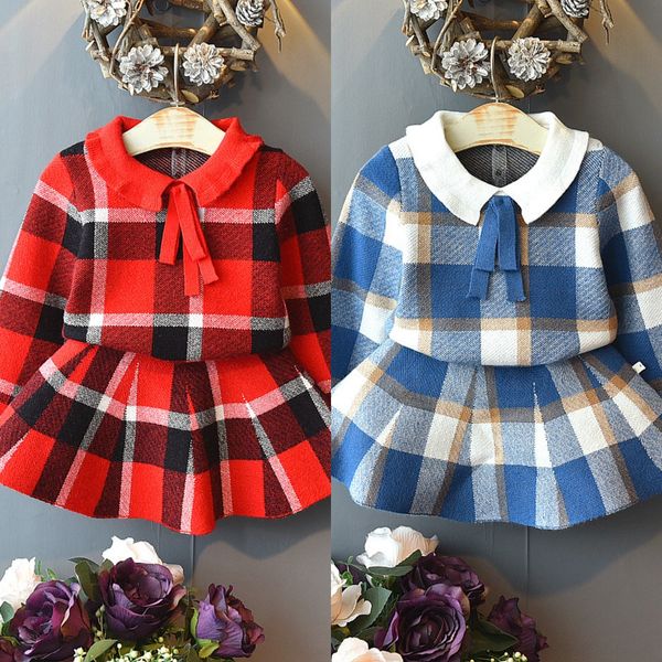 children's 2019 autumn children set zhong children's suit xiao tong knitted dress girls frilled sweater dress, Blue
children's 2019 autumn children set zhong children's suit xiao tong knitted dress girls frilled sweater dress, Blue