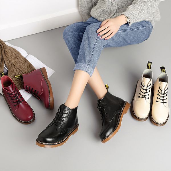 2019 ankle women winter genuine leather lace-up ladies work boots round toe autumn shoes black female fashion keep warm mx200324
2019 ankle women winter genuine leather lace-up ladies work boots round toe autumn shoes black female fashion keep warm mx200324