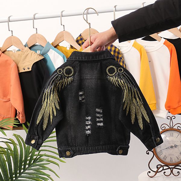 boys denim jacket 2020 spring & fall new children's westernized wings embroidered coat korean kids trendy outerwear x501, Blue;gray
boys denim jacket 2020 spring & fall new children's westernized wings embroidered coat korean kids trendy outerwear x501, Blue;gray