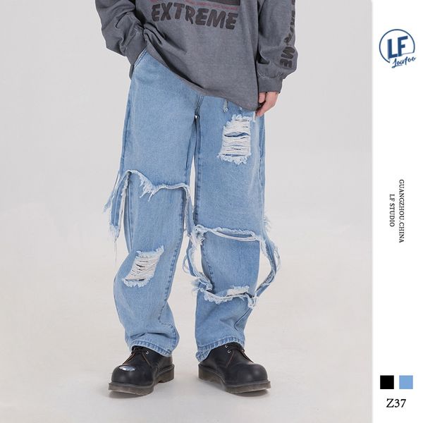 lawfoo2020 and the popular logo original men's hip hop street hole patch jeans casual pants, Blue
lawfoo2020 and the popular logo original men's hip hop street hole patch jeans casual pants, Blue