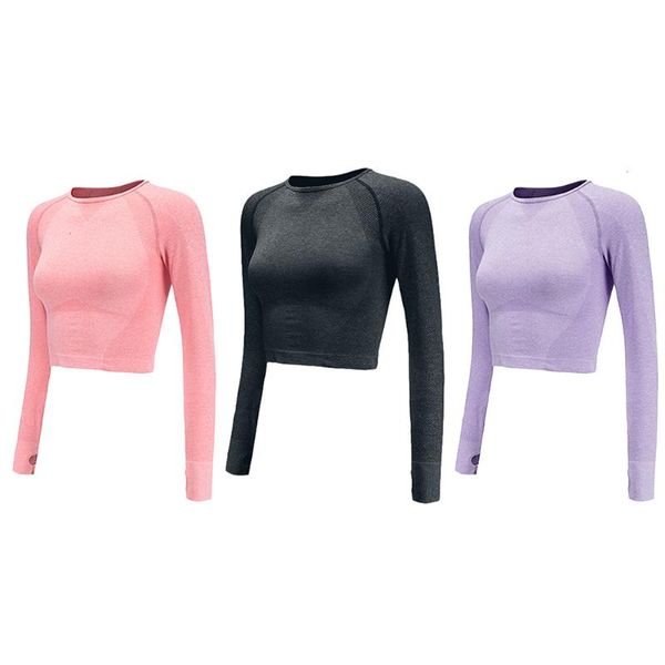 yoga outfits long sleeve fitness wear umbilical seamless gradient training breathable tight and soft nylon spandex black pink violet, White;red
yoga outfits long sleeve fitness wear umbilical seamless gradient training breathable tight and soft nylon spandex black pink violet, White;red