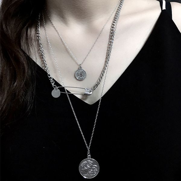 flatfoosie многослойной серебро цвет скрепка choker ожерелья для женщин металла портрета coin цепи заявления ожерелья ювелирных изделий, Silver
flatfoosie многослойной серебро цвет скрепка choker ожерелья для женщин металла портрета coin цепи заявления ожерелья ювелирных изделий, Silver