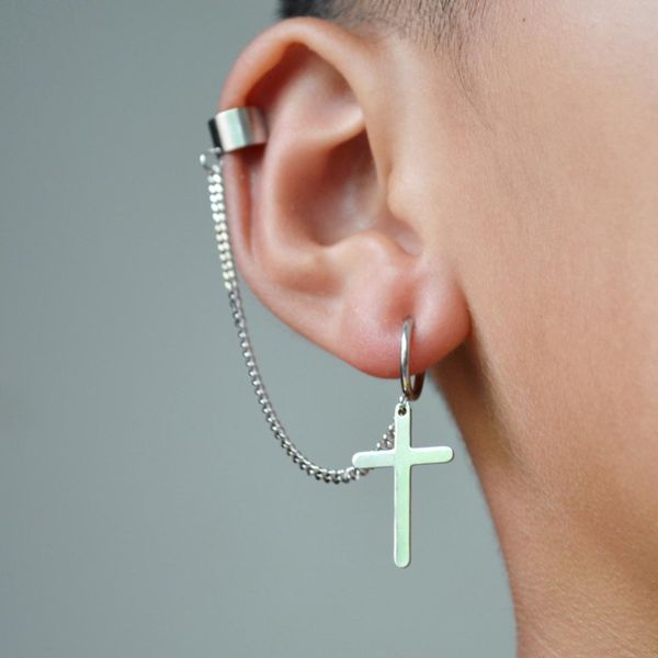 drop earrings for women fashion jewelry clip on ear without piercing stainless steel cross chain wholesale men dangle earrings, Silver
drop earrings for women fashion jewelry clip on ear without piercing stainless steel cross chain wholesale men dangle earrings, Silver