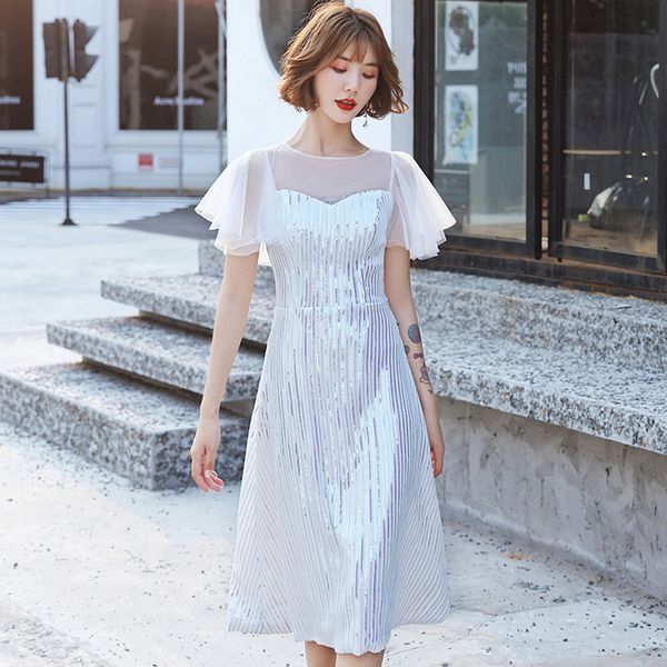 o-neck evening dress tulle short-sleeves formal prom elegant sequins party dress evening white a-line -length gown, White;black
o-neck evening dress tulle short-sleeves formal prom elegant sequins party dress evening white a-line -length gown, White;black
