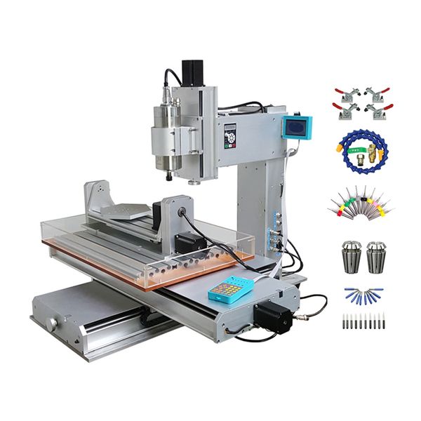 

ly cnc router 3040 vertical type metal wood milling engraving machine 3 4 5 axis 2200w spindle motor with cutters drill bits