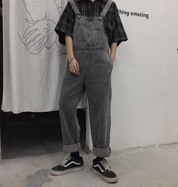 2019 autumn vintage style trend pocket directly wide leg gray pants student jeans fashion cotton men overalls cowboy clothes, Blue
2019 autumn vintage style trend pocket directly wide leg gray pants student jeans fashion cotton men overalls cowboy clothes, Blue