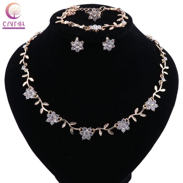 cynthia elegant gold color flower crystal necklace earrings bridal jewelry sets for women prom wedding jewelry christmas, Silver
cynthia elegant gold color flower crystal necklace earrings bridal jewelry sets for women prom wedding jewelry christmas, Silver
