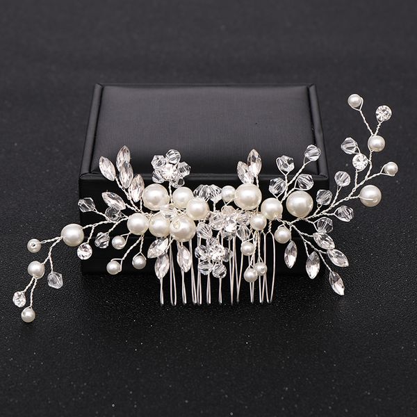 trendy silver pearl crystal wedding hair combs hair accessories for bridal headpiece women wedding jewelry accessories, Golden;white
trendy silver pearl crystal wedding hair combs hair accessories for bridal headpiece women wedding jewelry accessories, Golden;white