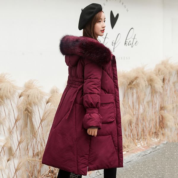 winter slim long parka for women 2020 female jacket plus size solid korean style fur collar hooded thick outwear kobieta kurtka, Black
winter slim long parka for women 2020 female jacket plus size solid korean style fur collar hooded thick outwear kobieta kurtka, Black