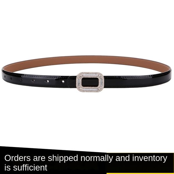 genuine rhine rhinestone belt women's all-match patent leather leather plate buckle thin belt, Black;brown
genuine rhine rhinestone belt women's all-match patent leather leather plate buckle thin belt, Black;brown