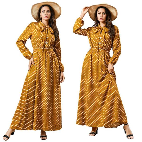 elegant women polka dot long sleeve maxi dress abaya muslim vintage islamic kaftan jilbab robe cocktail party arab robe clothing, Red
elegant women polka dot long sleeve maxi dress abaya muslim vintage islamic kaftan jilbab robe cocktail party arab robe clothing, Red