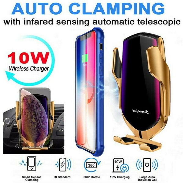2019 new r1 smart automatic clamp car wireless charger 10w quick charge mount for iphone 11 pro xr xs huawei qi infrared sensor phone holder
2019 new r1 smart automatic clamp car wireless charger 10w quick charge mount for iphone 11 pro xr xs huawei qi infrared sensor phone holder