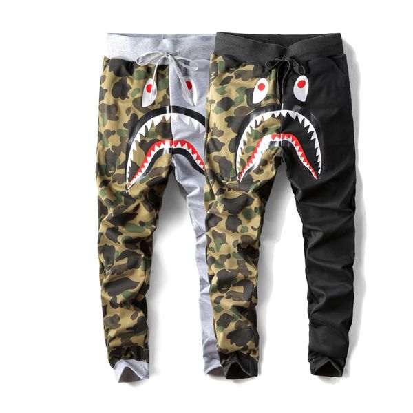 men autumn and winter new season shark cartoon printing casual pants camouflage stitching pants hip hop loose trousers street clothing, Black
men autumn and winter new season shark cartoon printing casual pants camouflage stitching pants hip hop loose trousers street clothing, Black