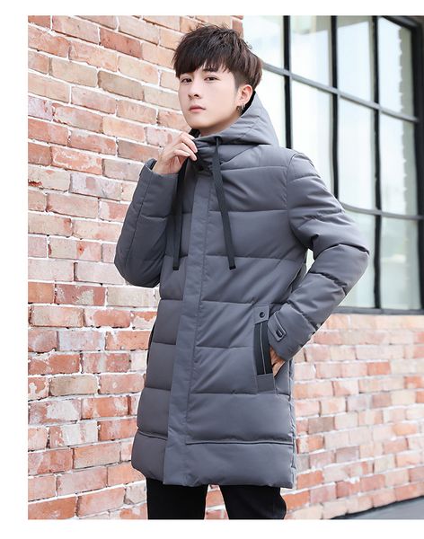 men's down & parkas winter cotton long coat thick warm slim fashion solid color casual street style jacket, Black
men's down & parkas winter cotton long coat thick warm slim fashion solid color casual street style jacket, Black