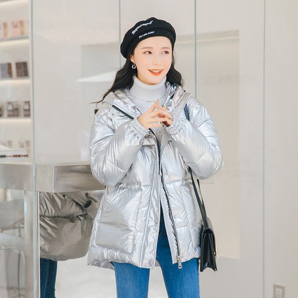 women winter parkas jacket coat 2019 new glossy puffer warm women hooded coat cotton padded jackets with belt female outwear, Black
women winter parkas jacket coat 2019 new glossy puffer warm women hooded coat cotton padded jackets with belt female outwear, Black