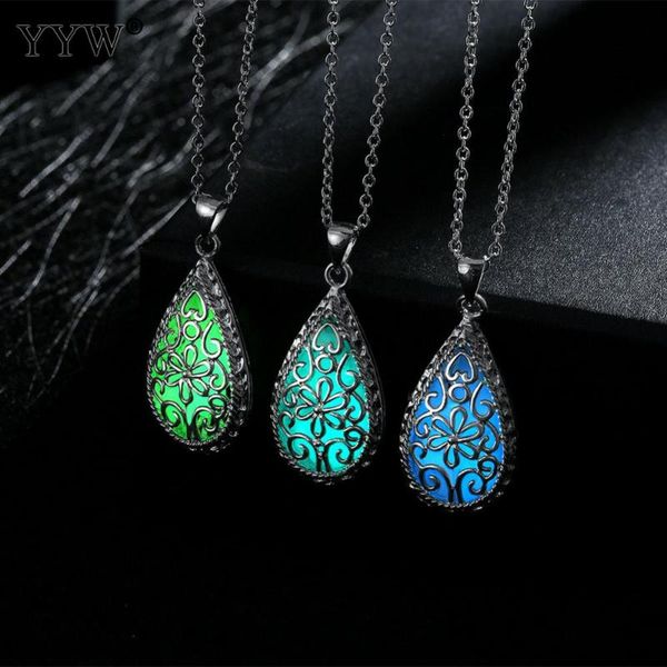 women/men necklace jewelry glow in the dark necklace chocker hollow water drop glowing stone pendant zinc alloy chain, Silver
women/men necklace jewelry glow in the dark necklace chocker hollow water drop glowing stone pendant zinc alloy chain, Silver