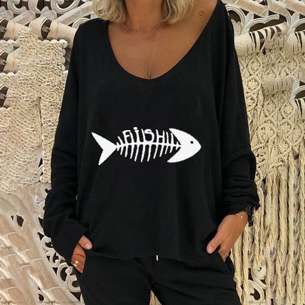 women loose casual pullover o neck long sleeve autumn tees fashion print solid color ladies, White
women loose casual pullover o neck long sleeve autumn tees fashion print solid color ladies, White