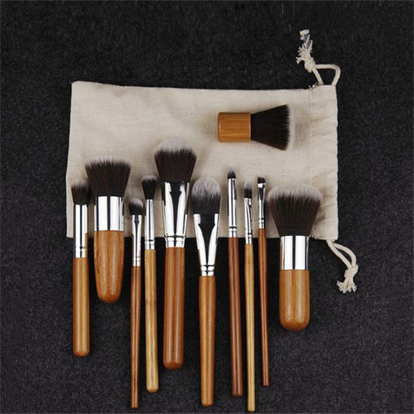 11pcs bamboo handle makeup brushes kit foundation cosmetics make up brush set brocha de maquillaje by dhl
11pcs bamboo handle makeup brushes kit foundation cosmetics make up brush set brocha de maquillaje by dhl