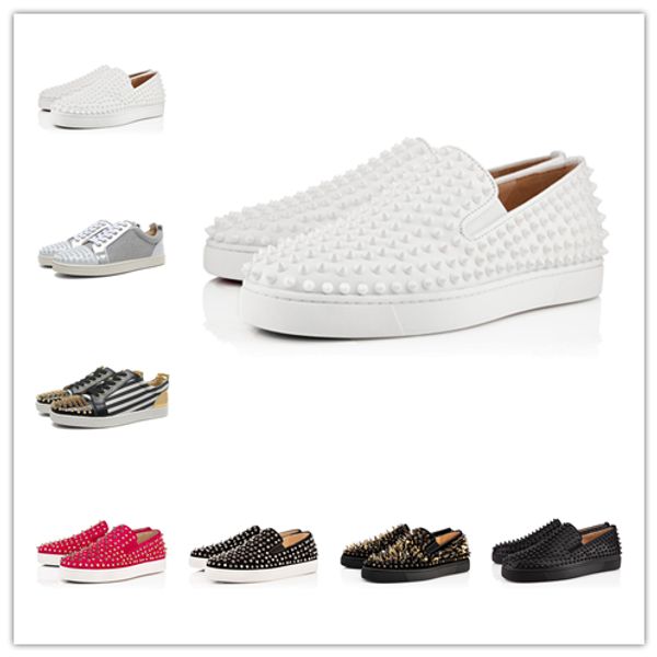 luxury casual shoes red bottom sole ace glitter rivet studded spikes bead velvet leather business party men women brand design flats loafers, Black
luxury casual shoes red bottom sole ace glitter rivet studded spikes bead velvet leather business party men women brand design flats loafers, Black