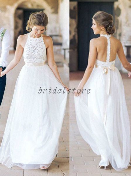 fancy summer bohemian wedding dresses halter lace chiffon bridal gowns backless lace bare back beach garden wedding gowns hippie, White
fancy summer bohemian wedding dresses halter lace chiffon bridal gowns backless lace bare back beach garden wedding gowns hippie, White