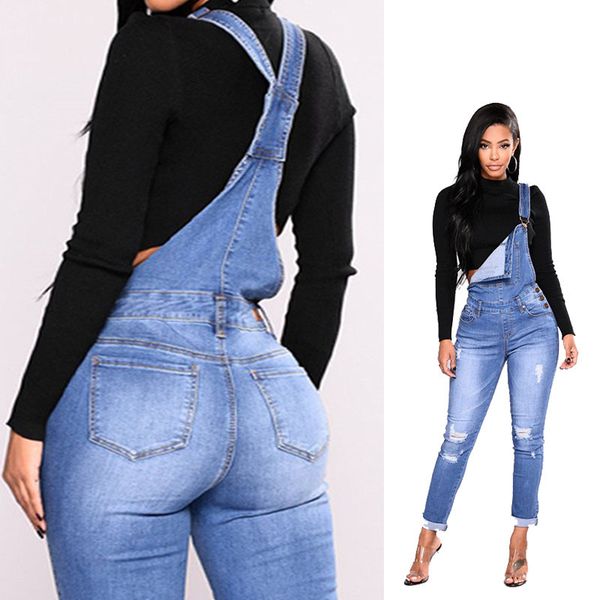 shuyanly overalls straps jeans female basic classic pencil denim pants ripped hole stretch rompers jumpsuit jeans plus size 3xl, Blue
shuyanly overalls straps jeans female basic classic pencil denim pants ripped hole stretch rompers jumpsuit jeans plus size 3xl, Blue