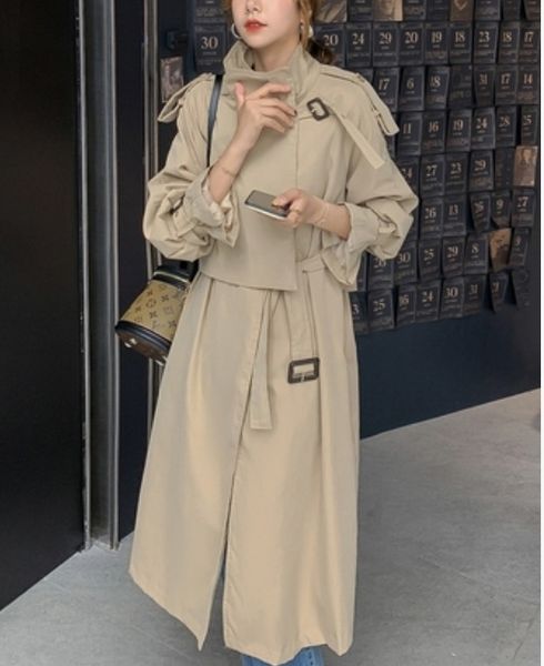 new spring autumn fashion casual women's trench coat long outerwear loose clothes for lady with belt, Tan;black
new spring autumn fashion casual women's trench coat long outerwear loose clothes for lady with belt, Tan;black