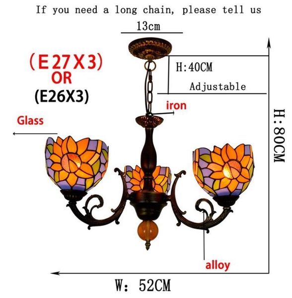 american creative lamps and lanterns tiffany stained glass lamp sun flower personality restaurant decoration three glazed chandelier
american creative lamps and lanterns tiffany stained glass lamp sun flower personality restaurant decoration three glazed chandelier