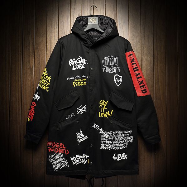 men's down & parkas graffiti appliques hip hop jean jacket men nice art gone mad turn collar denim jackets streetwear clothes, Black
men's down & parkas graffiti appliques hip hop jean jacket men nice art gone mad turn collar denim jackets streetwear clothes, Black