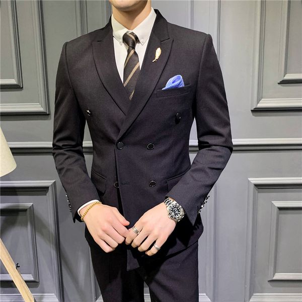 suit men business is feather deserve to act the role of han edition man suit jacket and groom wedding dress, White;black
suit men business is feather deserve to act the role of han edition man suit jacket and groom wedding dress, White;black