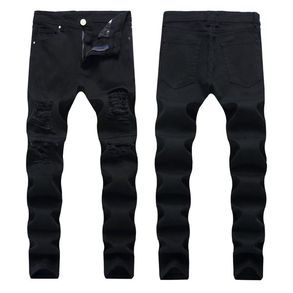 men's jeans mens high street style biker hole distrressed with zipper slim fit denim casual male trousers pants asian size, Blue
men's jeans mens high street style biker hole distrressed with zipper slim fit denim casual male trousers pants asian size, Blue