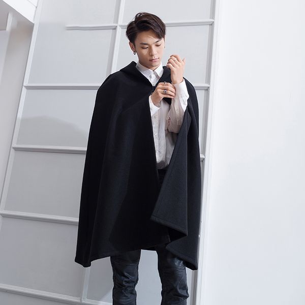 m-4xl woolen coat male british wind long section korean version of the loose hooded wizard hat cape cloak shawl versatile coat, Black
m-4xl woolen coat male british wind long section korean version of the loose hooded wizard hat cape cloak shawl versatile coat, Black