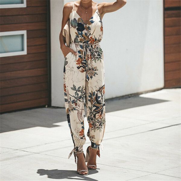 women summer holiday casual sleeveless jumpsuits fashion ladies boho floral bodysuit loose long pant trousers overalls for women, Black;white
women summer holiday casual sleeveless jumpsuits fashion ladies boho floral bodysuit loose long pant trousers overalls for women, Black;white
