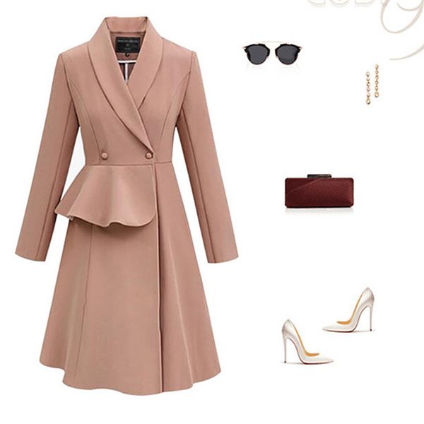 2018 winter coat women wide lapel belt pocket wool blend coat oversize long trench outwear wool women, Black
2018 winter coat women wide lapel belt pocket wool blend coat oversize long trench outwear wool women, Black