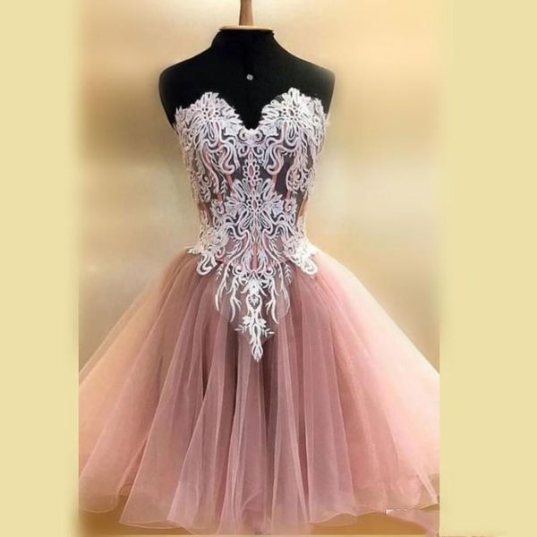 dusty pink mini homecoming dress with sweetheart exposed boning appliques lace party dress tulle short prom dress, Blue;pink
dusty pink mini homecoming dress with sweetheart exposed boning appliques lace party dress tulle short prom dress, Blue;pink