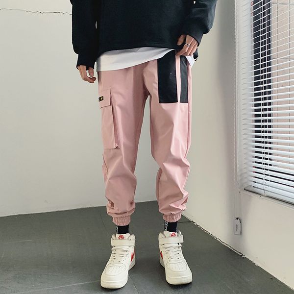 japanese streetwear patchwork joggers pants 2020 mens hip hop color block cargo pants male pink fashions sweaptpants, Black
japanese streetwear patchwork joggers pants 2020 mens hip hop color block cargo pants male pink fashions sweaptpants, Black