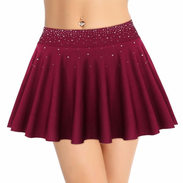 tiaobug women shiny rhinestone high waist a-line built-in briefs short skirt dance wear latin gymnastics figure skating skirts, Black
tiaobug women shiny rhinestone high waist a-line built-in briefs short skirt dance wear latin gymnastics figure skating skirts, Black