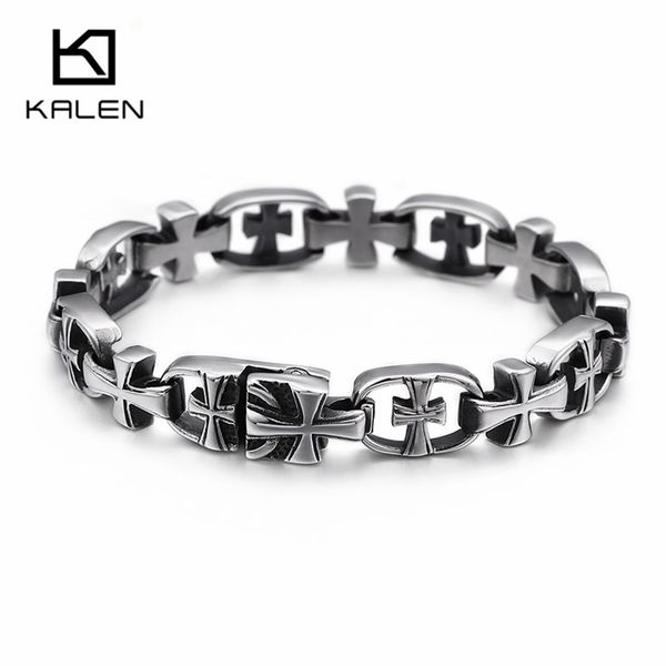 classic stainless steel cross charm bracelets for men 21cm linking chain crucifix christ prayer bracelets jewelry, Golden;silver
classic stainless steel cross charm bracelets for men 21cm linking chain crucifix christ prayer bracelets jewelry, Golden;silver