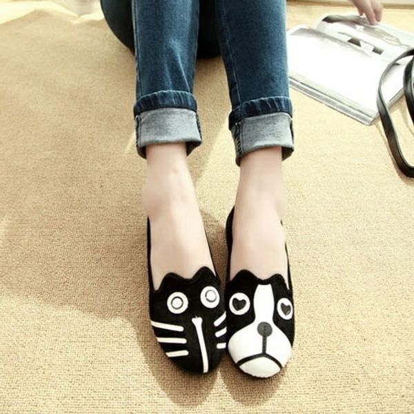 woman cute loafers cat dog flat spring espadrilles ladies slip on casual comfort shoes female fashion plus size 35-41, Black
woman cute loafers cat dog flat spring espadrilles ladies slip on casual comfort shoes female fashion plus size 35-41, Black