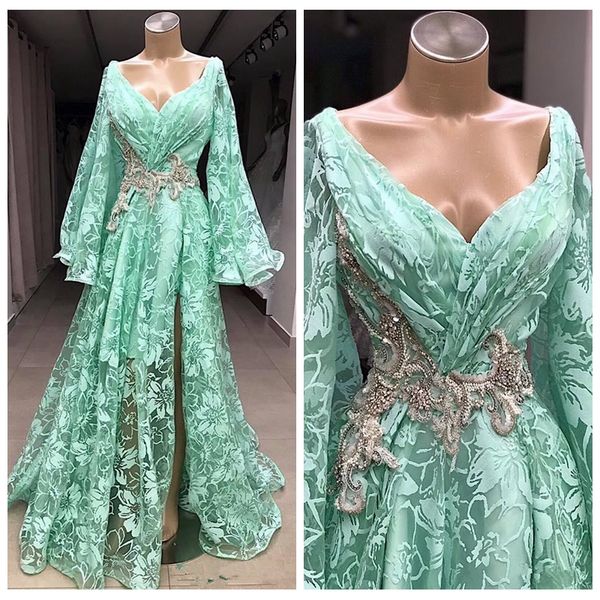 2020 sweetheart lace long sleeves princess a-line prom dresses split customized formal beaded crystal women evening party gowns empire, Black
2020 sweetheart lace long sleeves princess a-line prom dresses split customized formal beaded crystal women evening party gowns empire, Black
