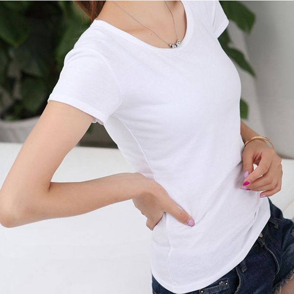basic t-shirt summer solid color t shirt women short sleeve o-neck casual slim tee shirt camiseta feminina black white
basic t-shirt summer solid color t shirt women short sleeve o-neck casual slim tee shirt camiseta feminina black white