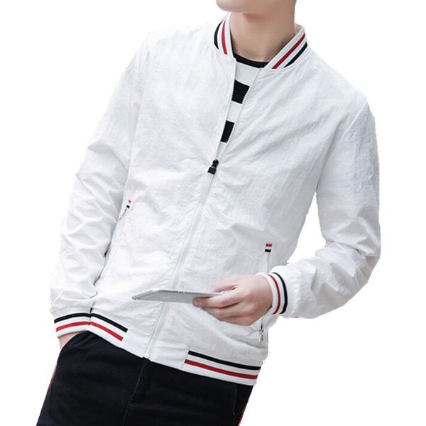 new europe style hoodies fashion youth casual stand collar jacket men baseball jackets solid color thin windbreaker coats, Black;brown
new europe style hoodies fashion youth casual stand collar jacket men baseball jackets solid color thin windbreaker coats, Black;brown