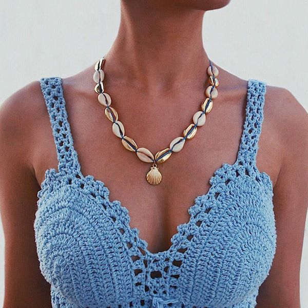 exaggerated metal shell pendant leather braided rope shell necklace personality bohemian beach party jewelry accessories, Silver
exaggerated metal shell pendant leather braided rope shell necklace personality bohemian beach party jewelry accessories, Silver