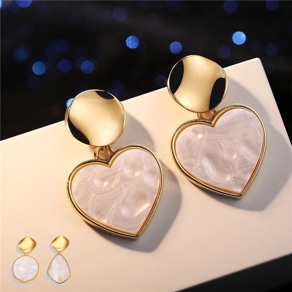 if me gold korean fashion heart drop earrings for women 2019 new trendy handmade geometric round sequin dangle earring jewelry, Silver
if me gold korean fashion heart drop earrings for women 2019 new trendy handmade geometric round sequin dangle earring jewelry, Silver