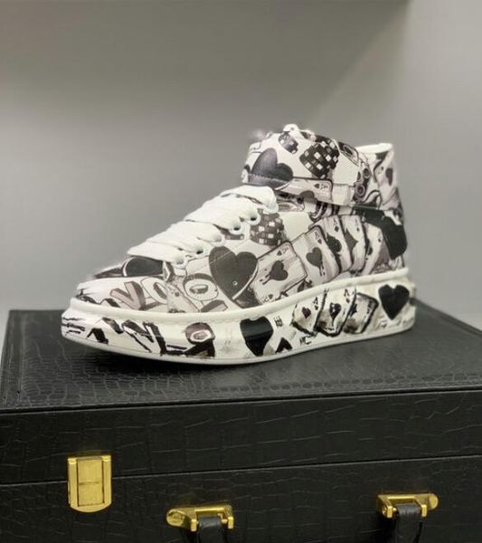 disruptive pattern designer mens high sneaker lace-up italian tpu foaming camouflage platform shoes scrawl sneakers 38-44, Black
disruptive pattern designer mens high sneaker lace-up italian tpu foaming camouflage platform shoes scrawl sneakers 38-44, Black
