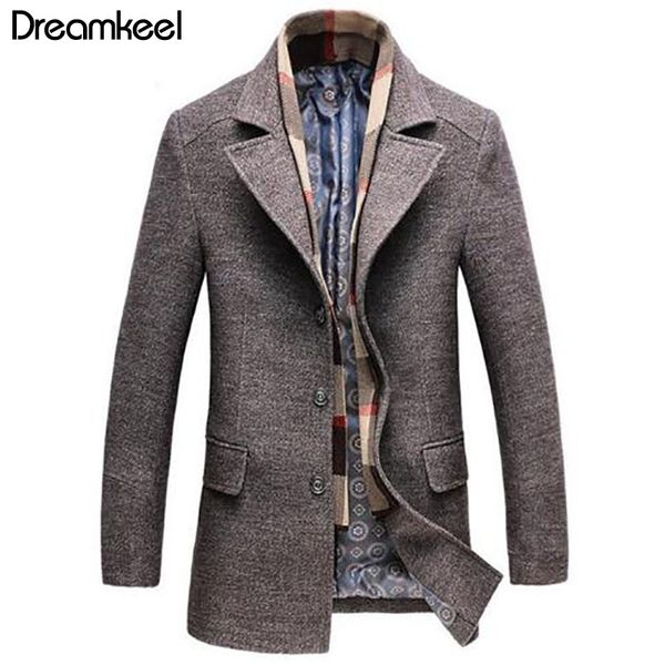 2019 new autumn winter woolen casual men's business jacket fashion slim long section blouse jacket wool coats winter y, Black
2019 new autumn winter woolen casual men's business jacket fashion slim long section blouse jacket wool coats winter y, Black