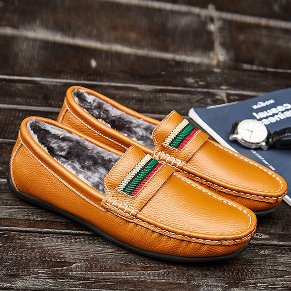 mens loafers genuine leather winter plush men casual driving shoes man moccasins slip on men's flats male brown big size 38-47, Black
mens loafers genuine leather winter plush men casual driving shoes man moccasins slip on men's flats male brown big size 38-47, Black